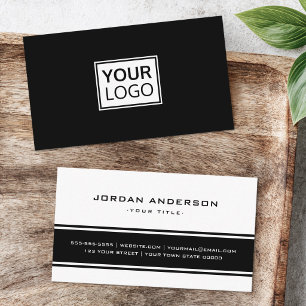 Black and white professional custom logo business card