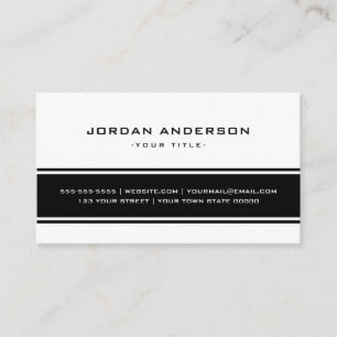 Black and white professional custom logo business card
