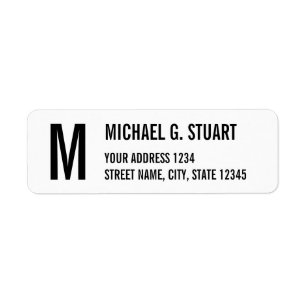Black and White Professional Monogram Bold Text
