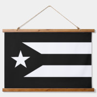 Black and White Puerto Rico Resistance Flag