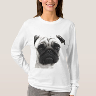 Black and White Pug T-Shirt