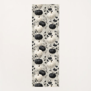 Black and White Pumpkin Fall Design Yoga Mat