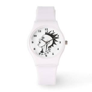 BLACK AND WHITE PUNK FEMALE WATCH