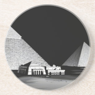 Black and White Pyramids Coaster