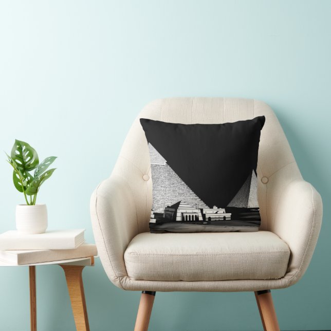 Black and White Pyramids Cushion (Chair)