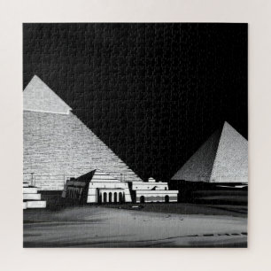Black and White Pyramids Jigsaw Puzzle