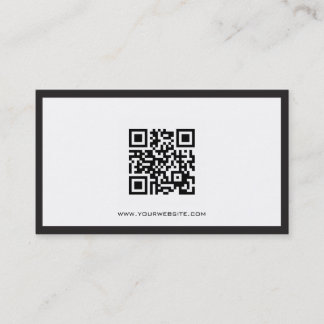Black and White QR Code Consultant Business Card