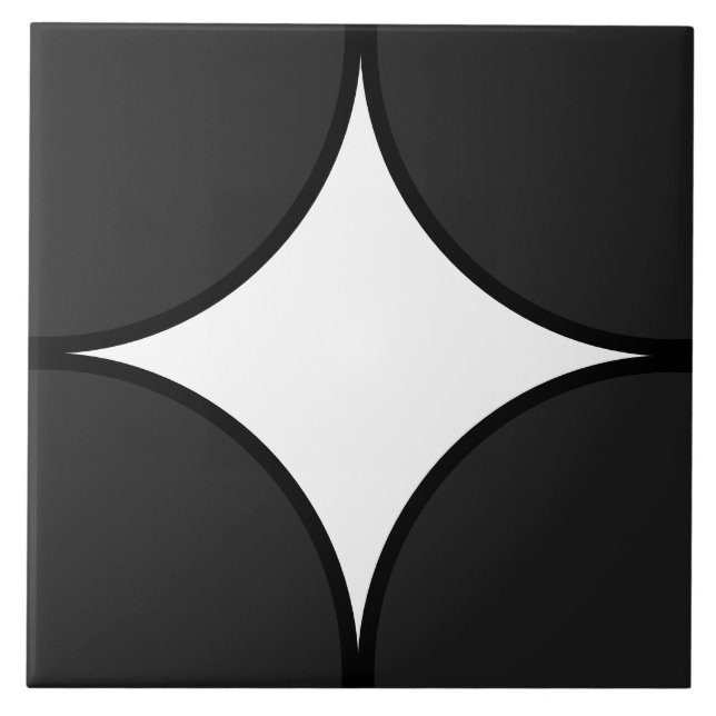Black and white quarter circle tile pattern (Front)