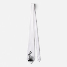 Black and White Rabbit Tie