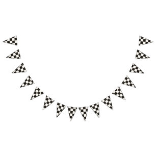 Black and White Racing Chequered Flags