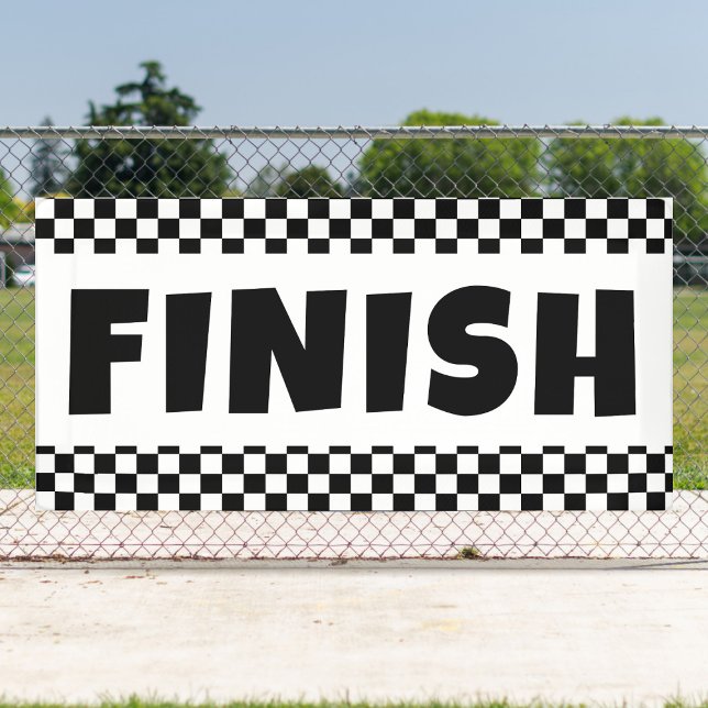 Black and white Racing Finish Line Banner (Creator Uploaded)