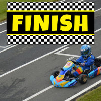 Black and White Racing Finish Line Banner | Checke