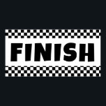 Black and white Racing Finish Line Banner Poster<br><div class="desc">Create an exciting finish line for your racing events with this striking black and white racing finish line banner from The Arty Apples. Perfect for car races, marathons, or any racing-themed party, this banner adds a professional touch and high-energy feel to your event. Easy to hang and durable, it’s a...</div>