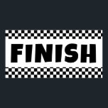 Black and white Racing Finish Line Banner Poster<br><div class="desc">Create an exciting finish line for your racing events with this striking black and white racing finish line banner from The Arty Apples. Perfect for car races, marathons, or any racing-themed party, this banner adds a professional touch and high-energy feel to your event. Easy to hang and durable, it’s a...</div>