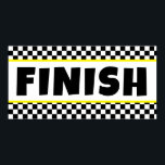 Black and white Racing Finish Line Banner Poster<br><div class="desc">Create an exciting finish line for your racing events with this striking black and white racing finish line banner from The Arty Apples. Perfect for car races, marathons, or any racing-themed party, this banner adds a professional touch and high-energy feel to your event. Easy to hang and durable, it’s a...</div>
