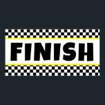Black and white Racing Finish Line Banner Poster<br><div class="desc">Create an exciting finish line for your racing events with this striking black and white racing finish line banner from The Arty Apples. Perfect for car races, marathons, or any racing-themed party, this banner adds a professional touch and high-energy feel to your event. Easy to hang and durable, it’s a...</div>