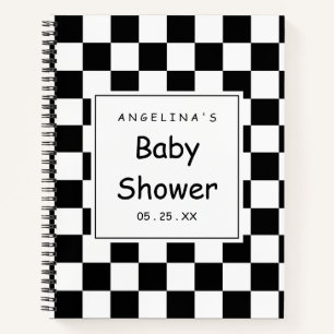 Black and White Racing Flag Notebook