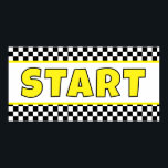 Black and white Racing START Line Banner Poster<br><div class="desc">Create an exciting finish line for your racing events with this striking black and white racing finish line banner from The Arty Apples. Perfect for car races, marathons, or any racing-themed party, this banner adds a professional touch and high-energy feel to your event. Easy to hang and durable, it’s a...</div>