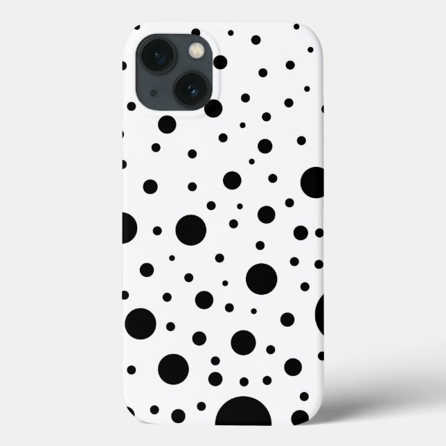 Black and White Random Dots Case-Mate iPhone Case (Back)
