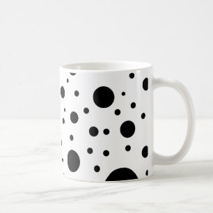 Black and White Random Dots Coffee Mug