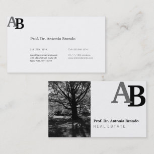Black and White Real Estate or Photography  Business Card