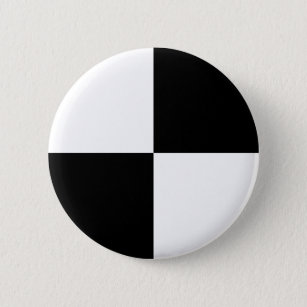 Black and White Rectangles 6 Cm Round Badge