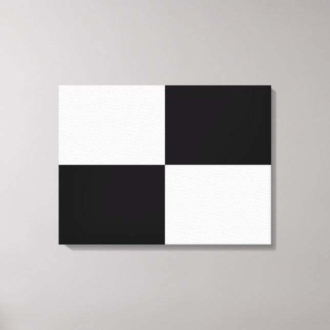 Black and White Rectangles Canvas Print (Front)