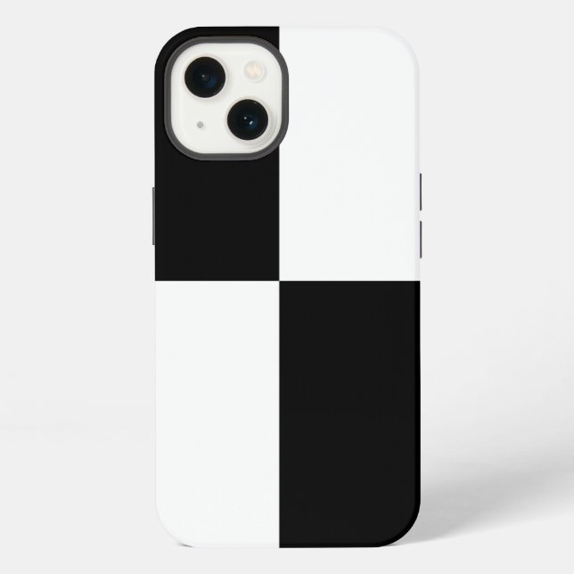 Black and White Rectangles iPhone Case (Back)
