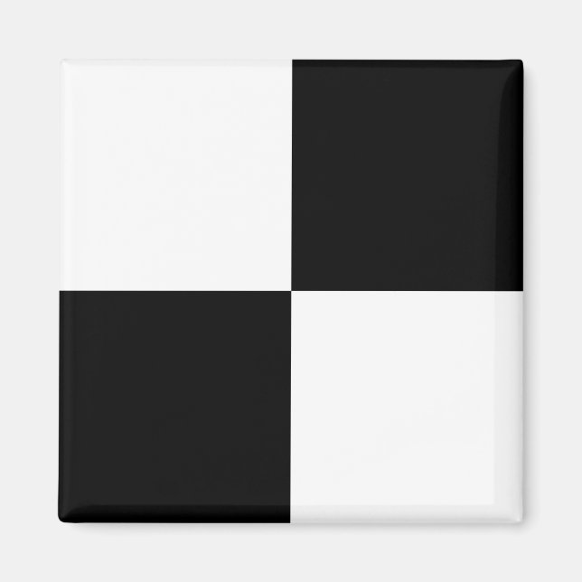 Black and White Rectangles Magnet (Front)