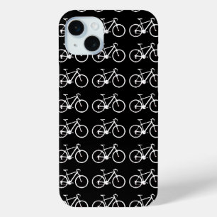Black and White Repeated Bicycles  iPhone 15 Mini Case