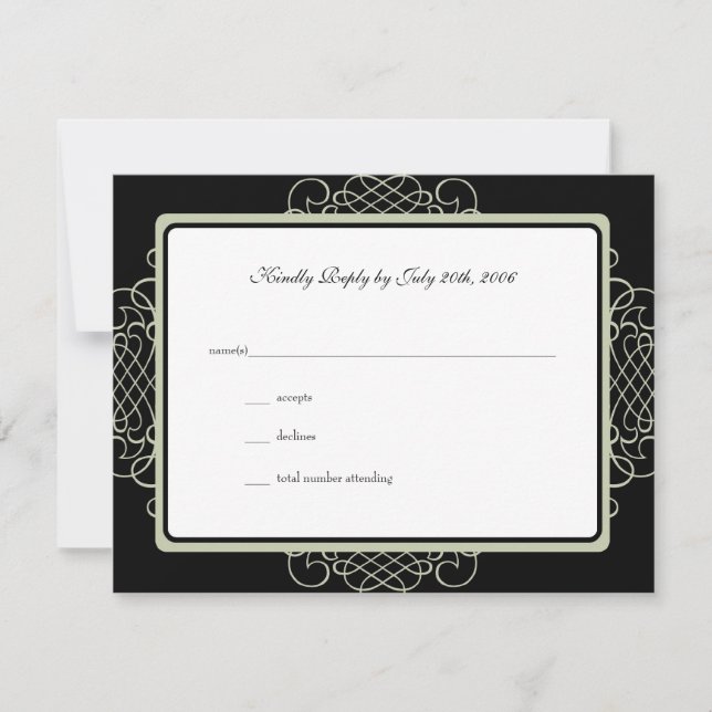 Black and White Response Card (Front)