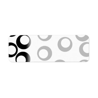 Black and White Retro Circles Pattern.
