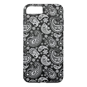 Black And White Retro Paisley Ham Pattern Case-Mate iPhone Case