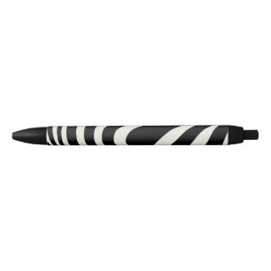 Black and white retro style waves ink pen