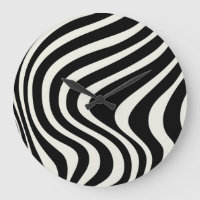 Black and white retro style waves