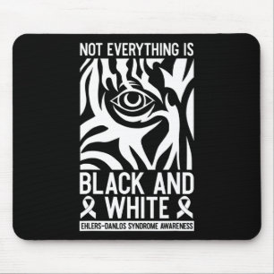 Black And White Ribbon Ehlers Danlos Zebra Rheumat Mouse Pad