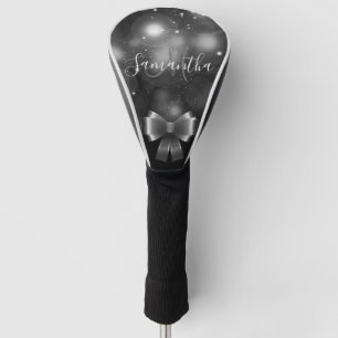 Black and White Ribbon Golf Head Cover