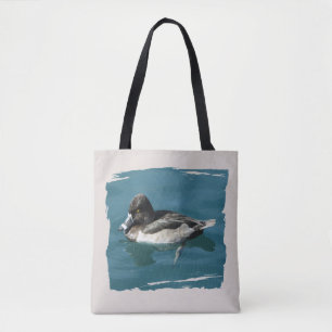 Black and White Ring-necked Duck Photo Bird Tote Bag