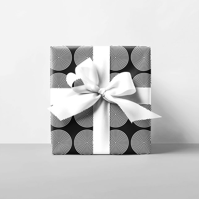 Black and White Rings Wrapping Paper (Black and White Rings Wrapping Paper)