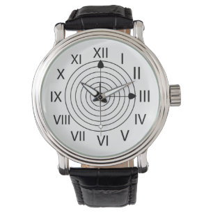 Black and White Roman Clock Design Watch