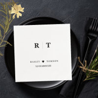 Black and White Roman Rumerals Minimalist Monogram
