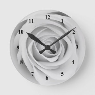 Black and White Rose Acrylic wall clock