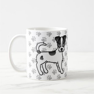 Black And White Rough Coat Parson Russell Terrier Coffee Mug