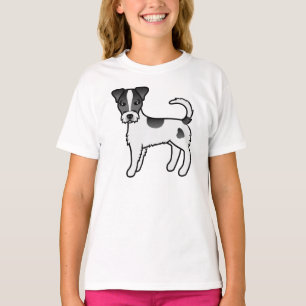Black And White Rough Coat Parson Russell Terrier T-Shirt