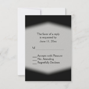 Black and White RSVP Card