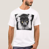 Black and white ruffed lemur T-shirt