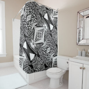 Black And White Runway Fashion Inspired Shower Curtain
