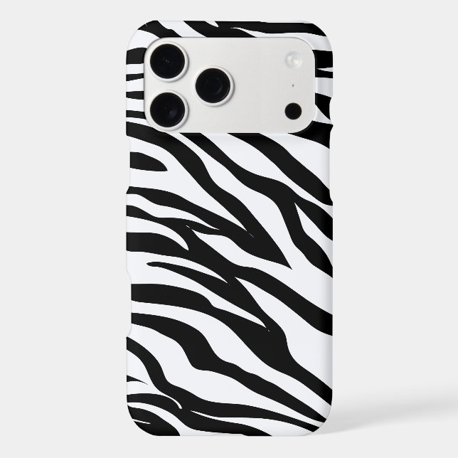 Black and White Safari Zebra Animal Print (Back)