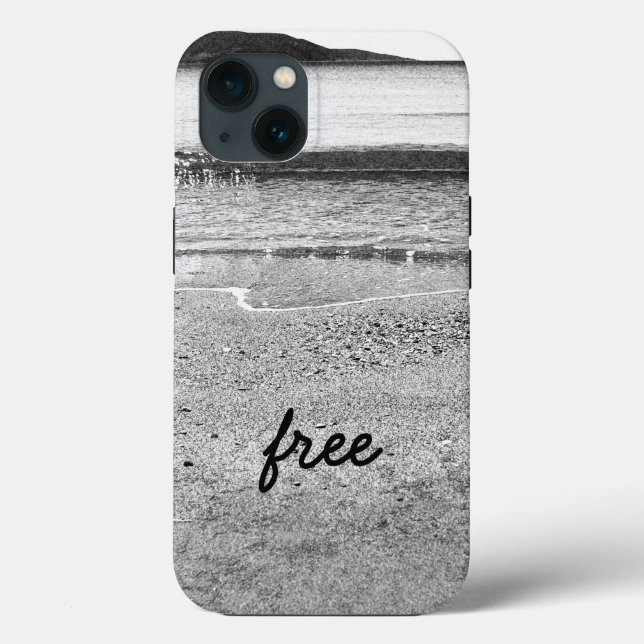 Black and White Sand Beach Case-Mate iPhone Case (Back)