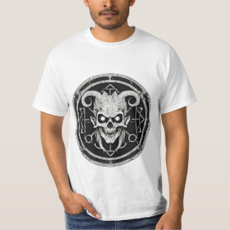 Black and White Satan Graphic T-Shirt